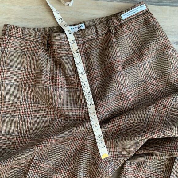 Pendleton wool pants City Trouser Glen style plaid brown size 8 - Picture 9 of 12